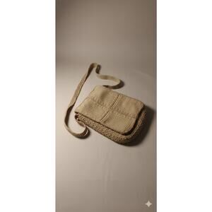 Vintage Faded Glory Boho Straw Crossbody Bag Purse Handbag